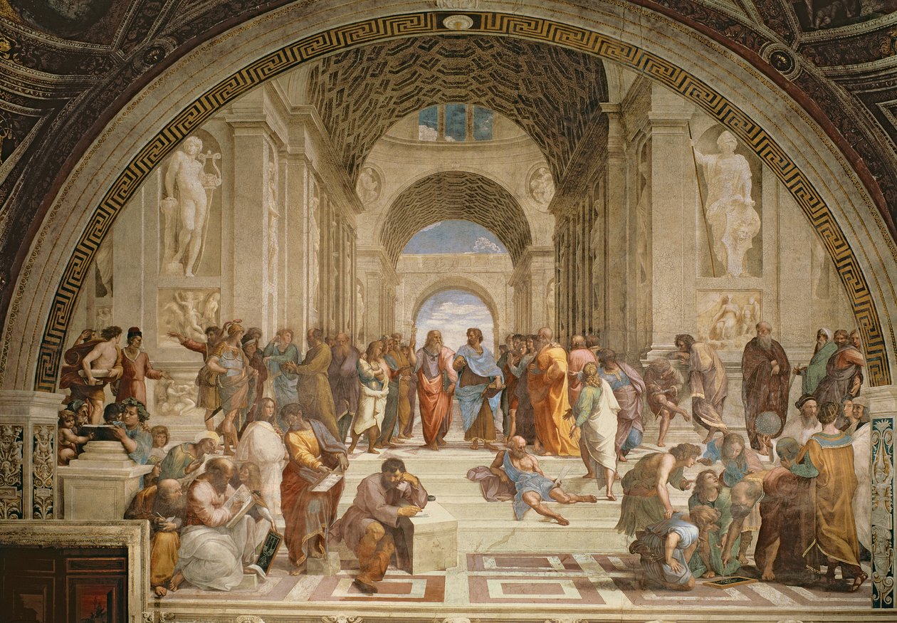 Athénská škola, ze Stanza della Segnatura, 1510-11 od Raffaello Sanzio Raphael
