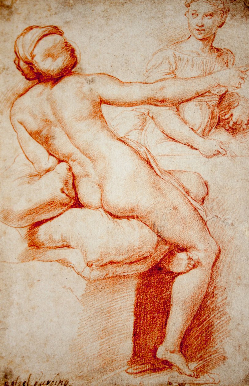 Studie pro dvě ženské postavy od Raffaello Sanzio Raphael