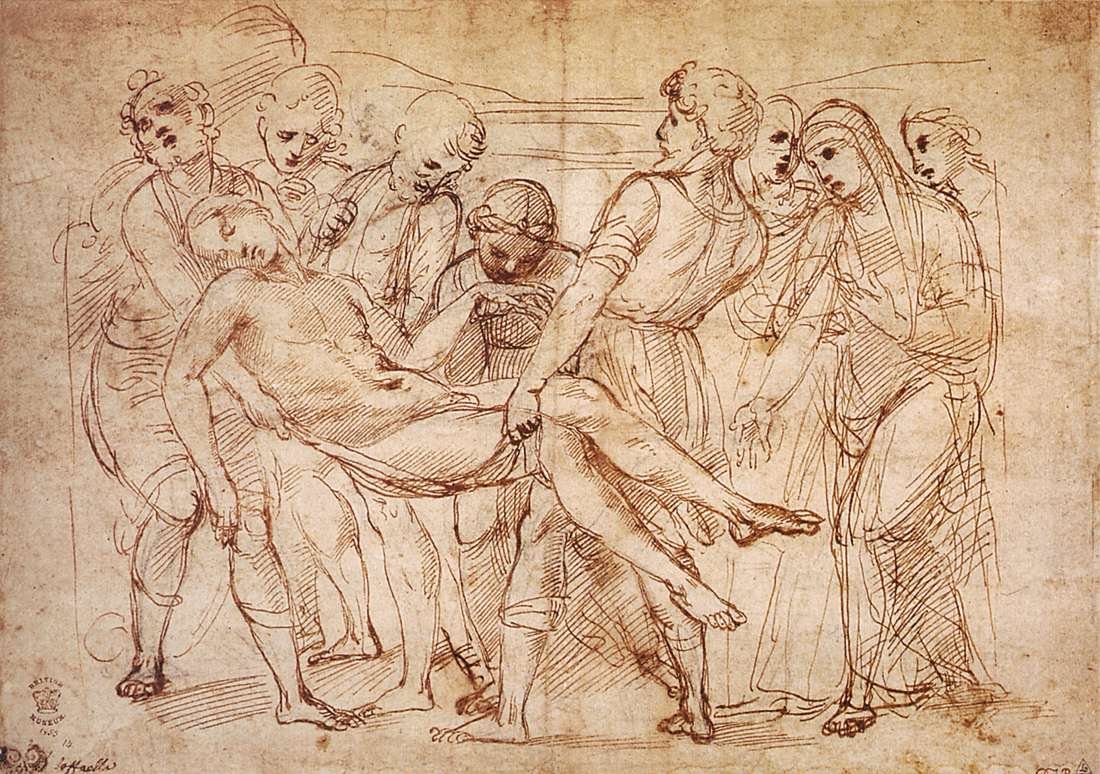 Studie pro pohřbení od Raffaello Sanzio Raphael