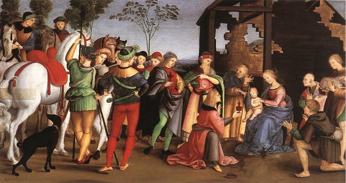 Klanění mudrců od Raffaello Sanzio Raphael