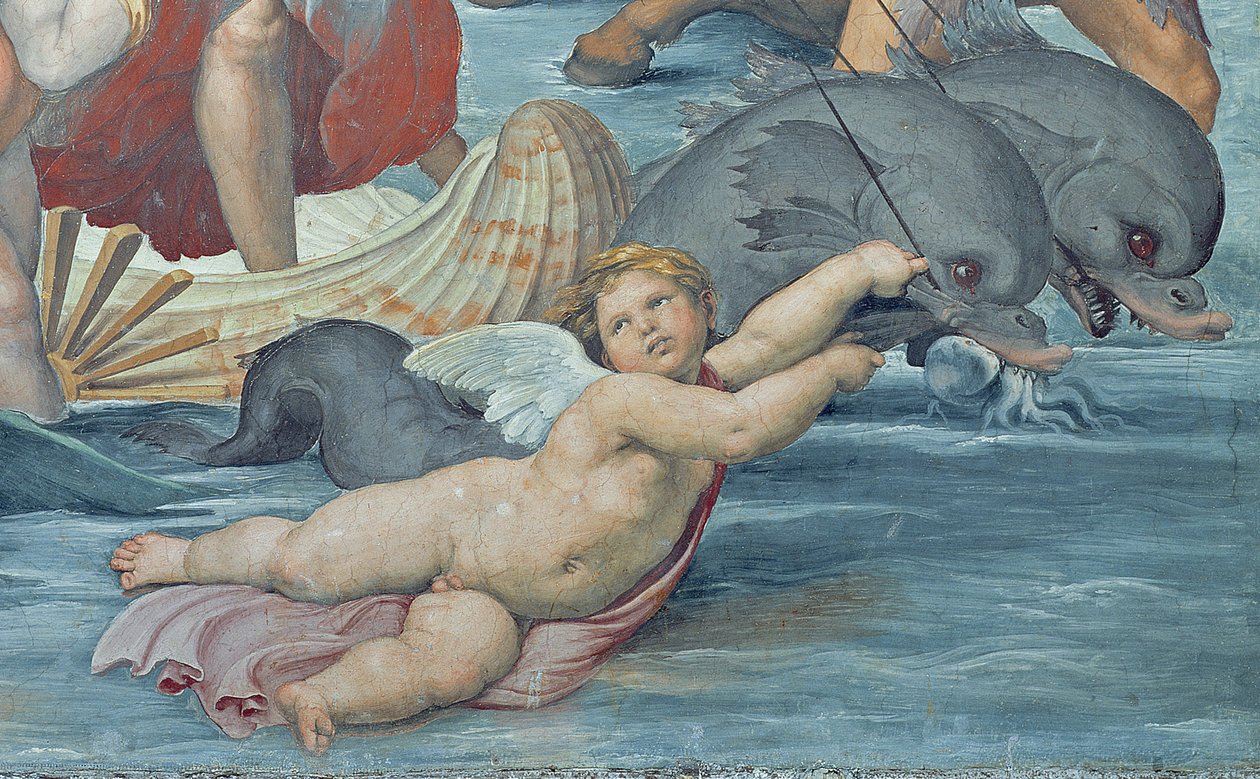 Triumf Galatey, 1512-14 (detail obrazu 56473) od Raffaello Sanzio Raphael