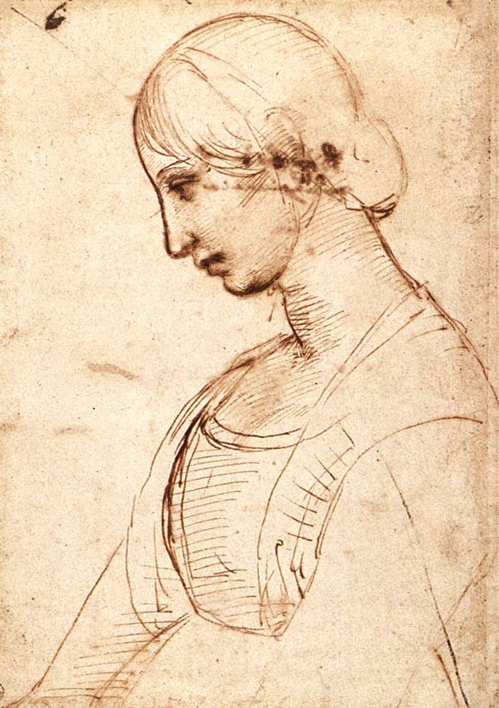 Postava mladé ženy do pasu od Raffaello Sanzio Raphael