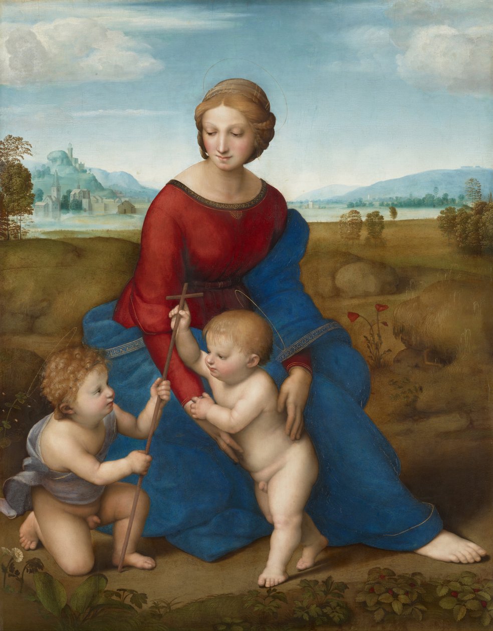 Madonna na louce, cca 1506 od Raffaello Sanzio Raphael
