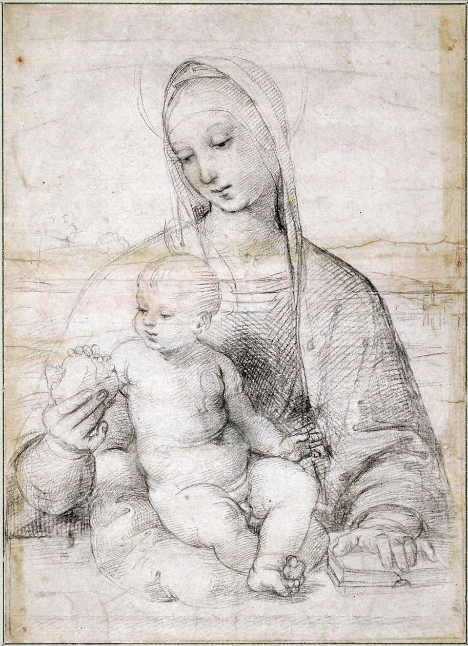 Madona s granátovým jablkem, c. 1504 od Raffaello Sanzio Raphael