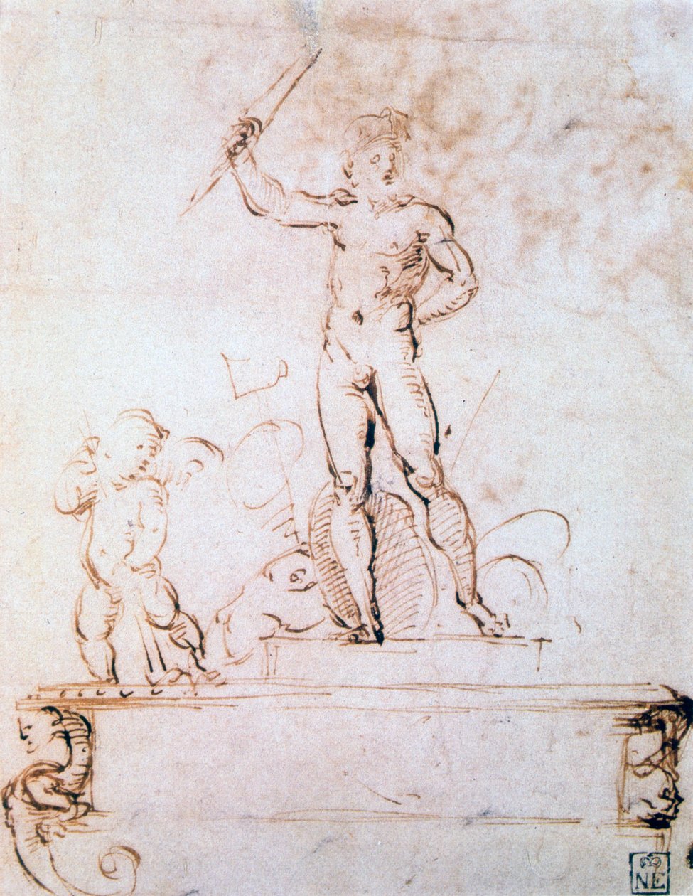 Osnova kompozice pro ozdobu festivalu, c1500-1520 od Raffaello Sanzio Raphael