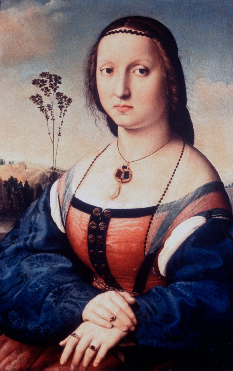 Portrét Maddaleny Doni, 1506 od Raffaello Sanzio Raphael