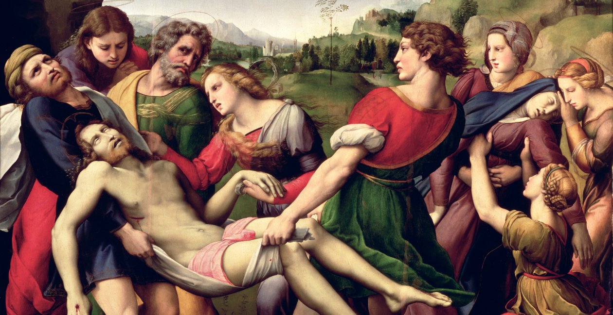 The Deposition, 1507 (detail 62308) od Raffaello Sanzio Raphael