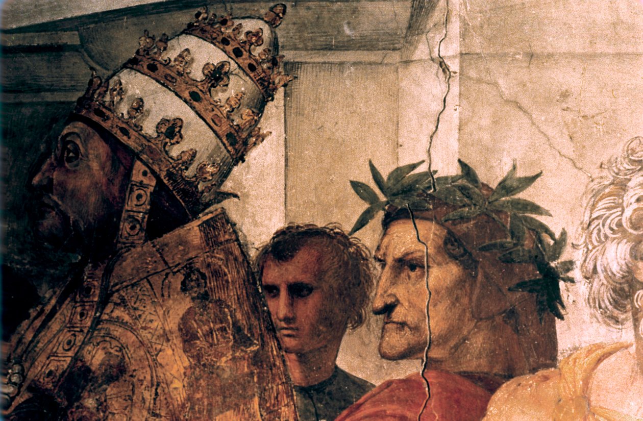 Detail Disputace o svaté svátosti, 1508-1509 od Raffaello Sanzio Raphael