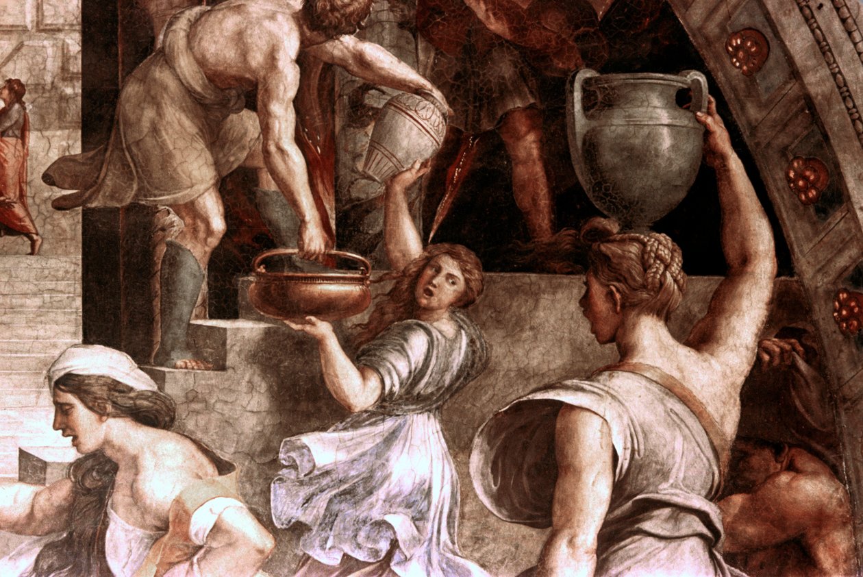Detail požáru v Borgo, 1514 od Raffaello Sanzio Raphael