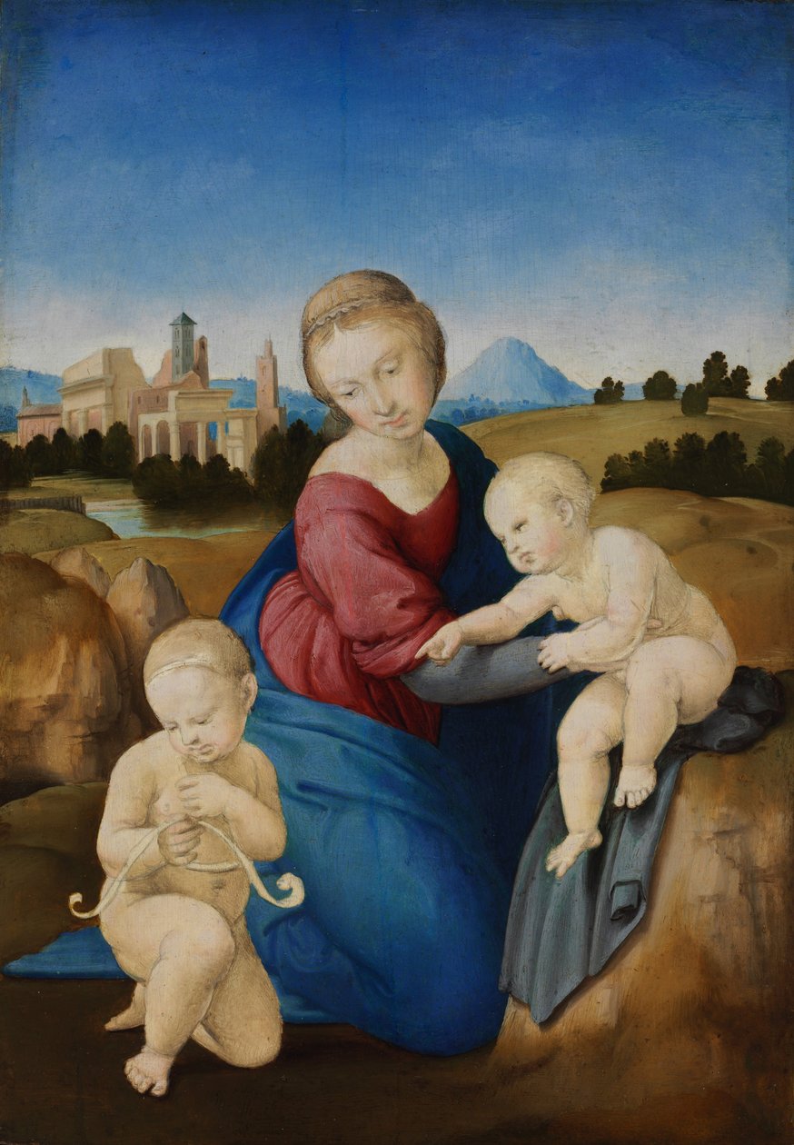 Madona s dítětem s novorozencem Křtitele Esterházyho Madona od Raffaello Sanzio Raphael