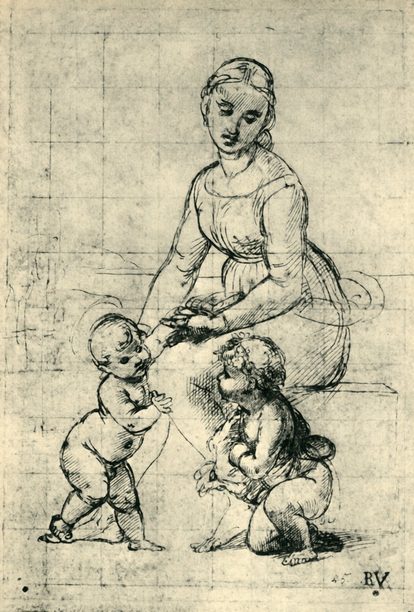 Madona, Ježíšek a svatý Jan, 1507, 1943. od Raffaello Sanzio Raphael