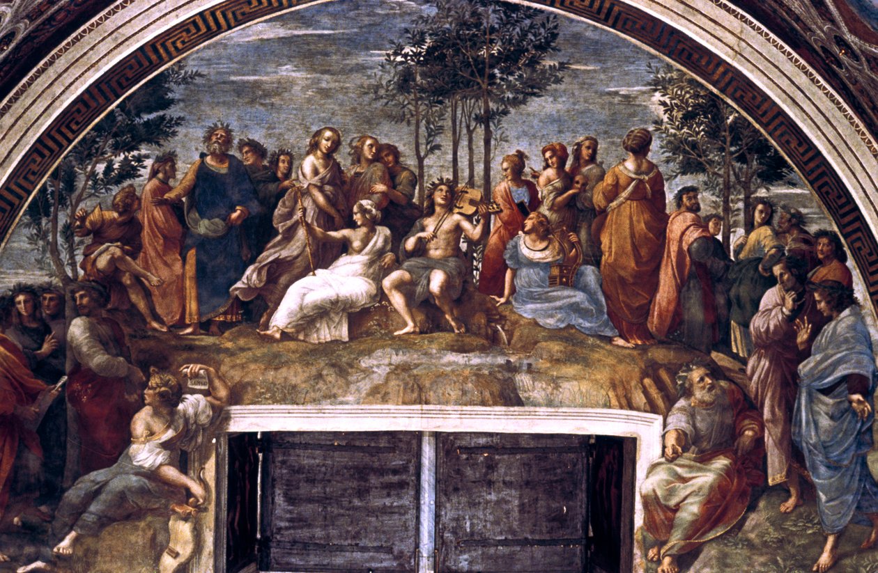 Parnas, ze Stanza delle Segnatura, 1510-1511 od Raffaello Sanzio Raphael