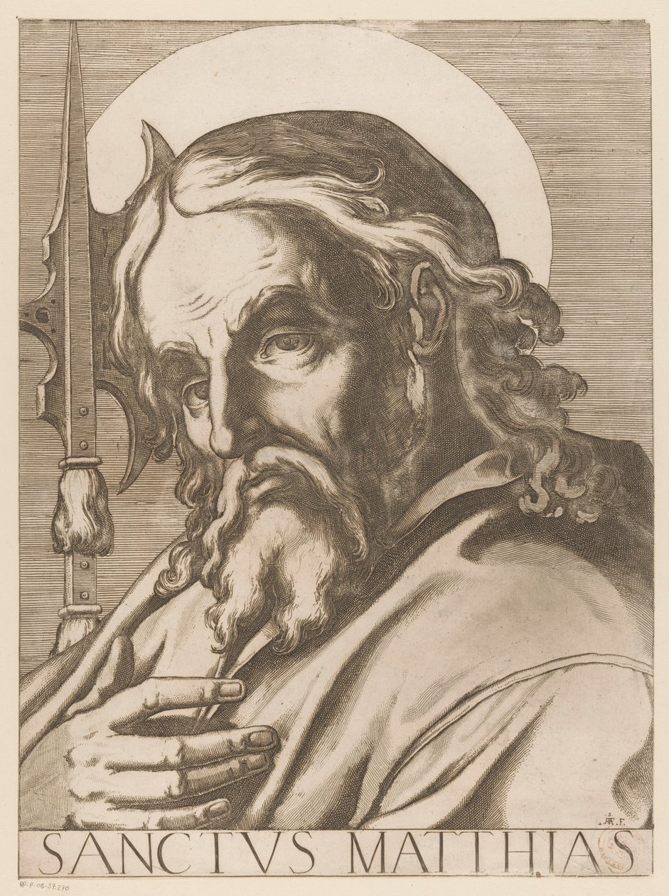 Svatý Matěj Svatý Matyáš (titul na předmětu) Christ, Mary en de twaalf apostelen (název série) The Sacred Apostolic College (název série) od Raffaello Schiaminossi