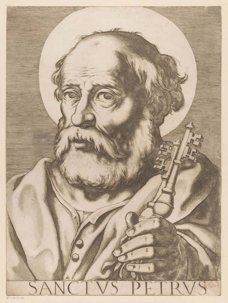 Svatý Petr Svatý Petr (titul na předmětu) Christ, Mary en de twaalf apostelen (název série) The Sacred Apostolic College (název série) od Raffaello Schiaminossi
