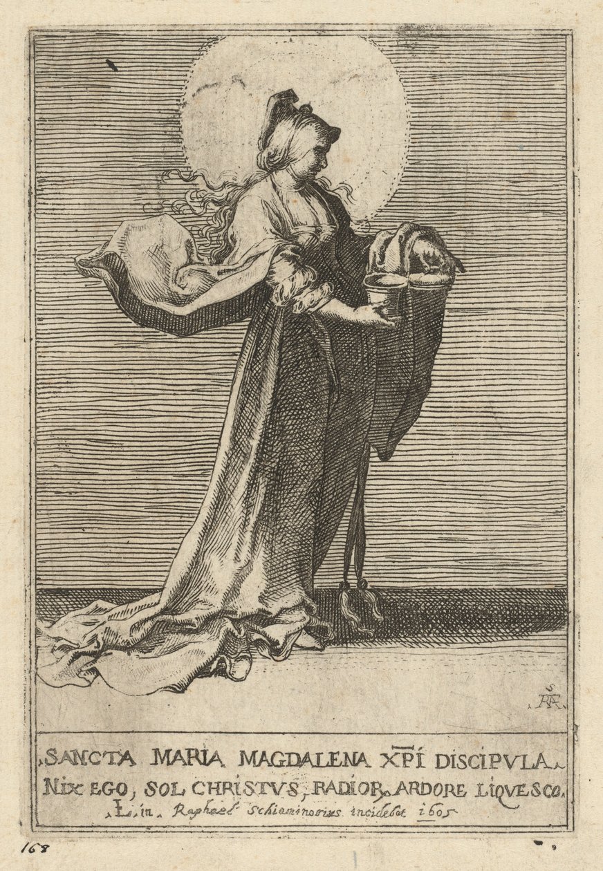 Svatá Máří Magdalena od Raffaello Schiaminossi, after Lucas van Leyden