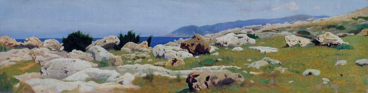 Castiglioncello z Punta del Bocca, asi 1864 (olej na plátně) od Raffaello Sernesi