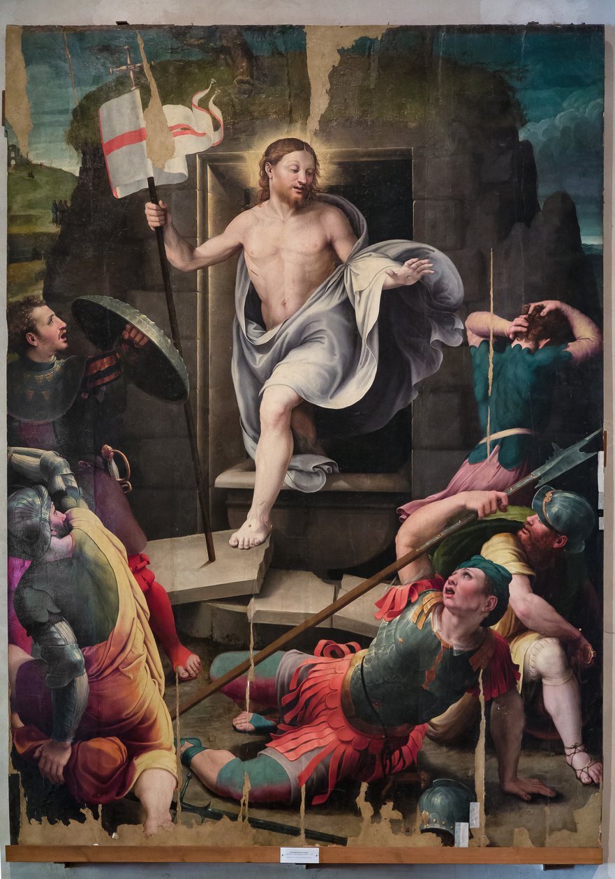 Vzkříšení Krista, di Raffaellino del Colle (olej na desce) od Raffaello dal Colle
