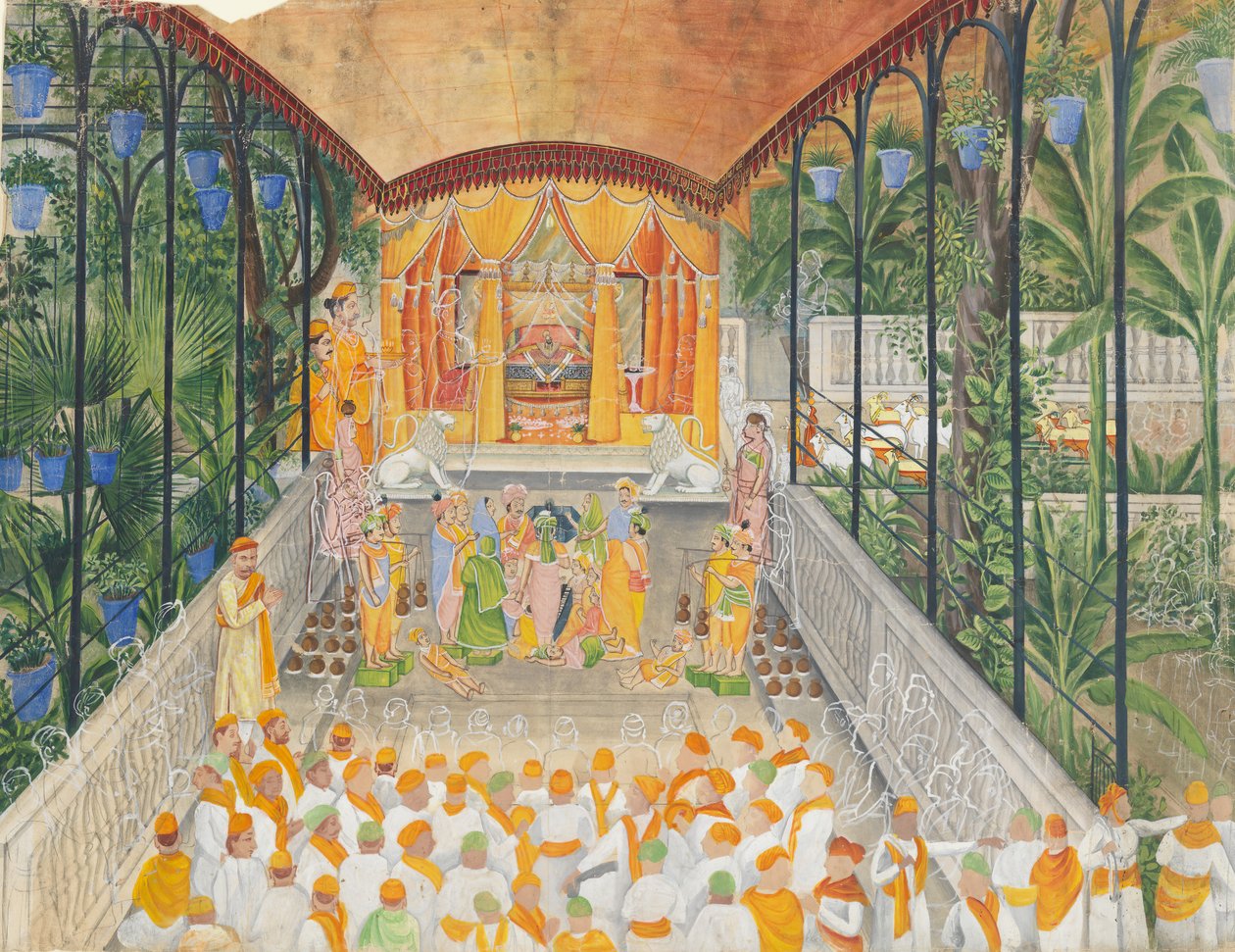Oslava Narození Krišny Janamashtami, ca. 1880-1900. od Ragunath