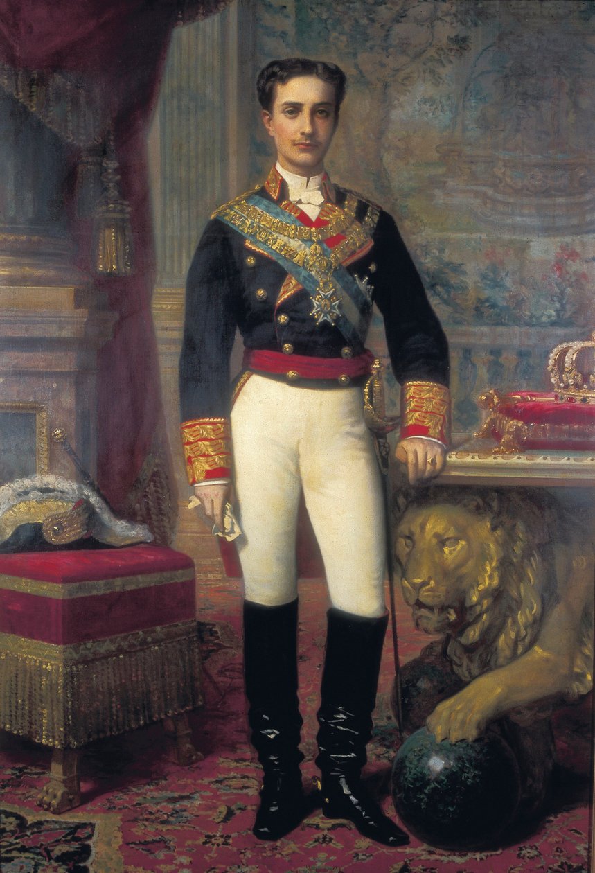 Portrét Alfonse XII. (1857-1885), poslední třetina 19. století (malba) od Raimundo de Madrazo y Garreta