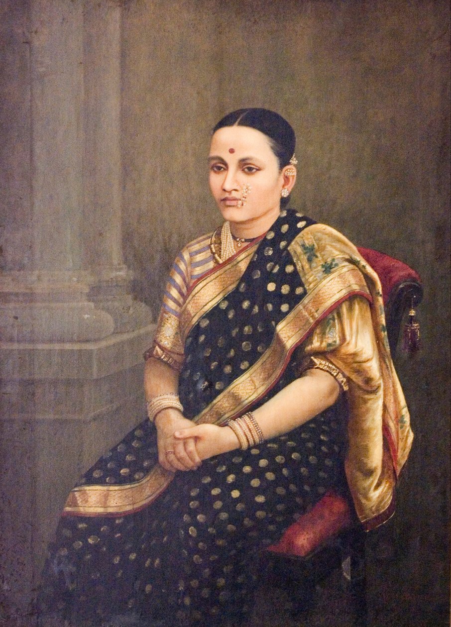 Portrét dámy od Raja Ravi Varma