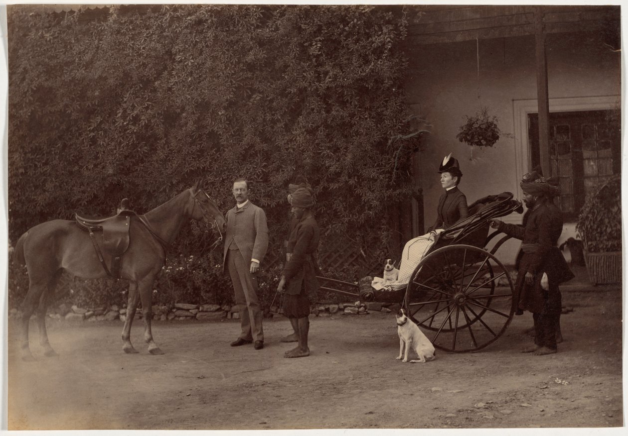 Plukovník H. R. Thuillier a jeho manželka Emmeline Williams Thuillier, Šimla od Raja Deen Dayal
