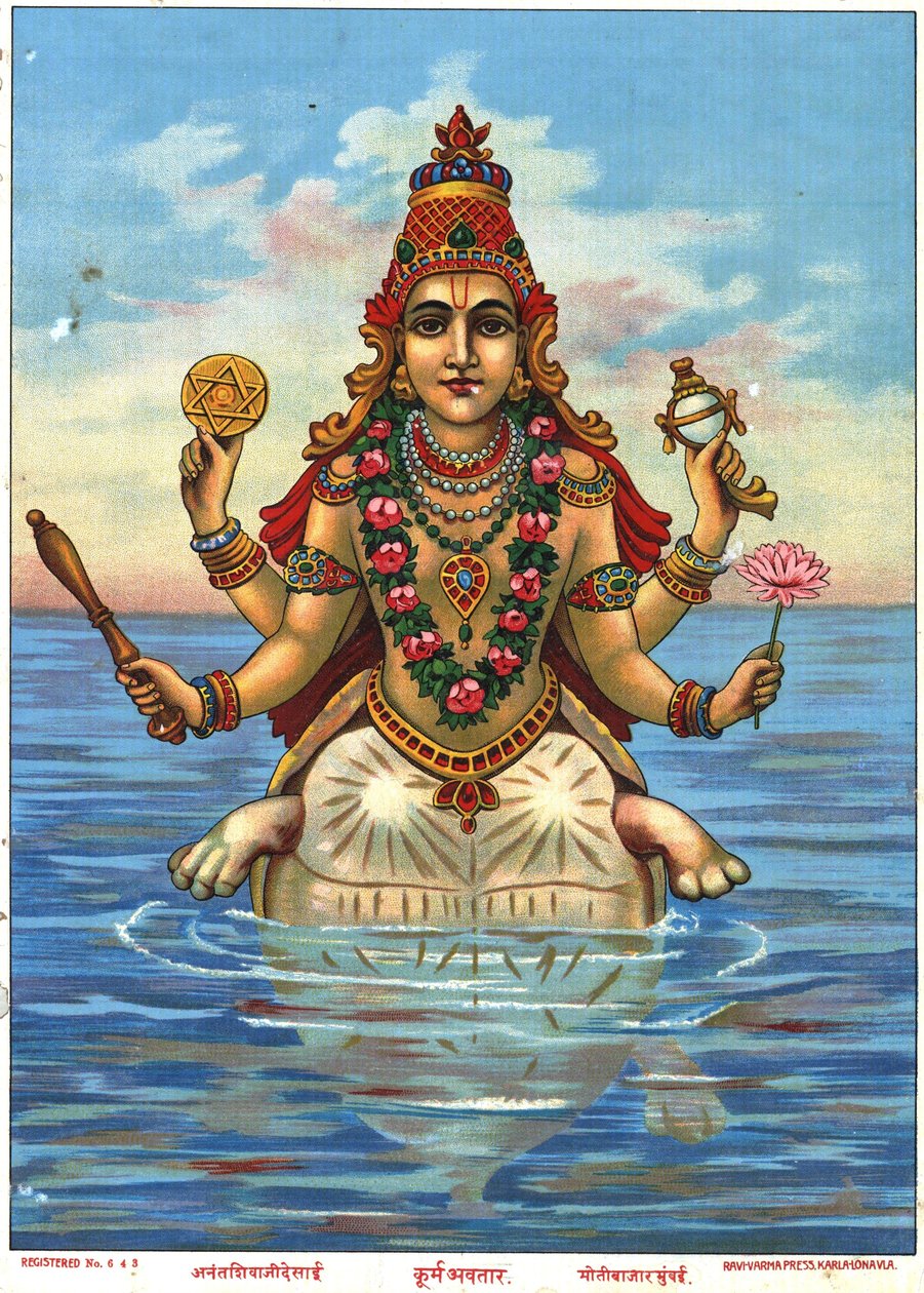 Kurma Avatar by Raja Ravi Varma od Raja Ravi Varma