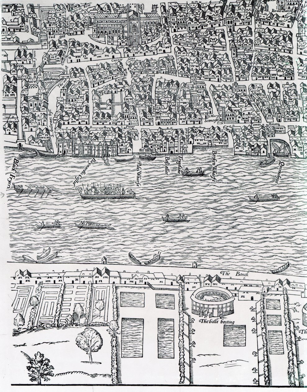 Plán Londýna, cca 1560-70 od Ralph Agas
