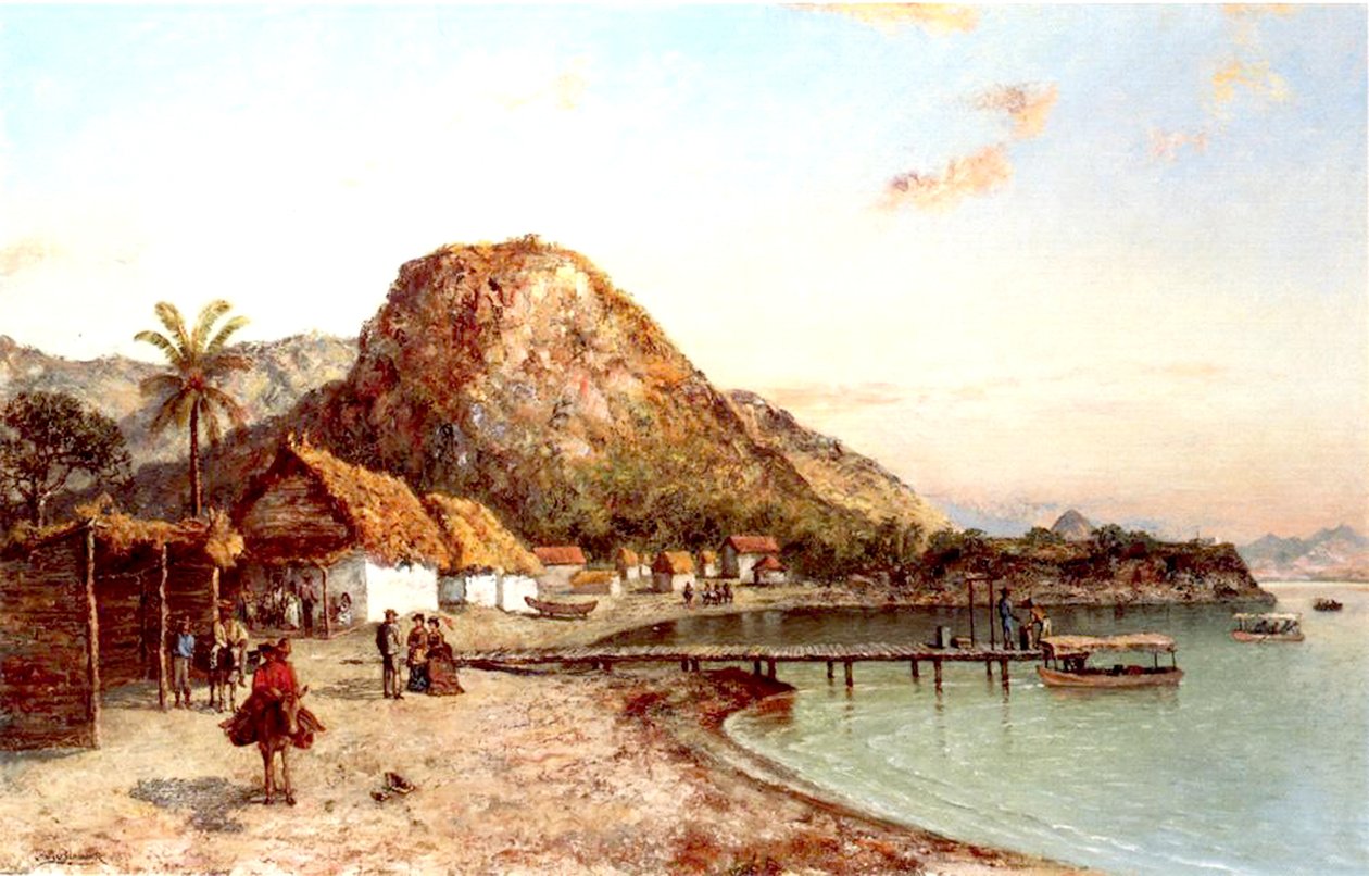 Pobřežní scéna, Jamajka, 1875 od Ralph Albert Blakelock