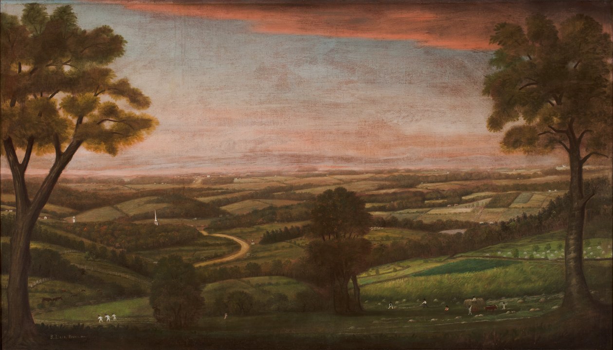 Pohled na východ z Denny Hill, 1800 od Ralph Earl or Earle
