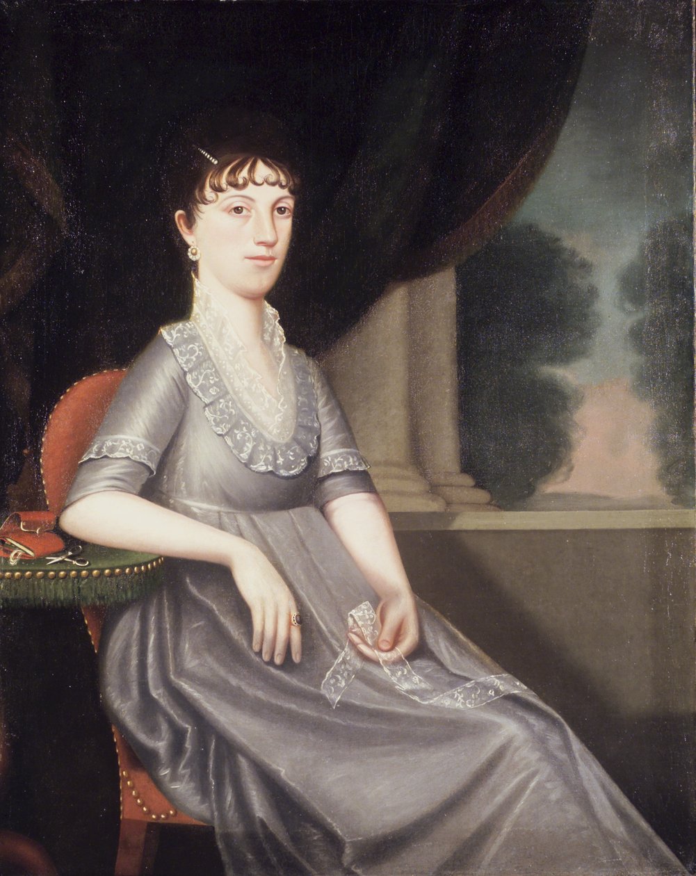 Paní Ebenezer Porter (Lucy Patty Pierce Merwin) kolem roku 1804 od Ralph Eleaser Whiteside Earl