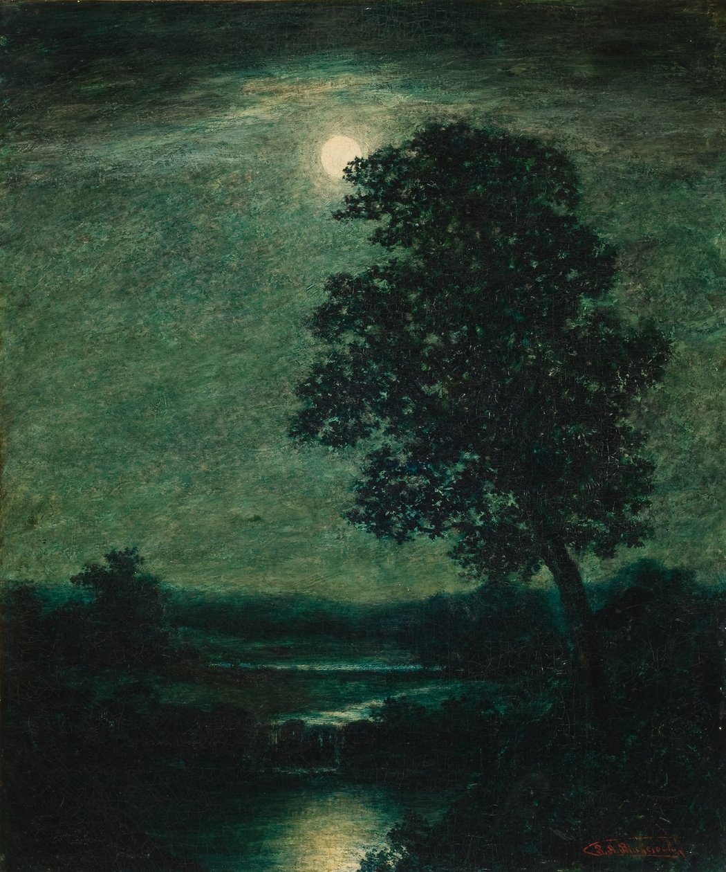 Měsíční svit 1883 (olej na plátně) od Ralph Albert Blakelock