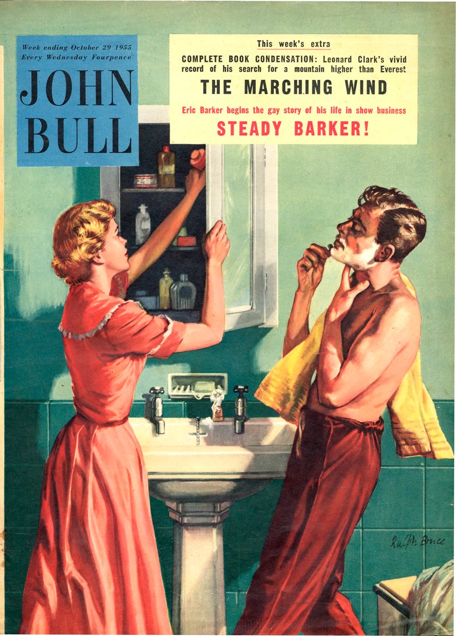 Obálka časopisu John Bull, říjen 1955 (barevná litografie) od Ralph Bruce