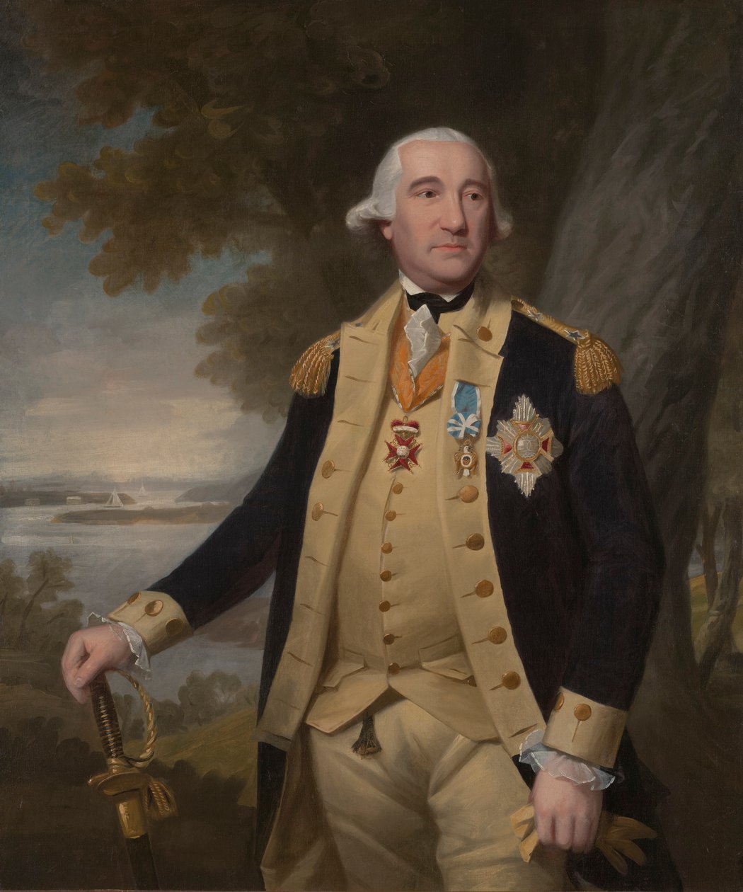 Generálmajor Friedrich Wilhelm August, baron von Steuben od Ralph Earl