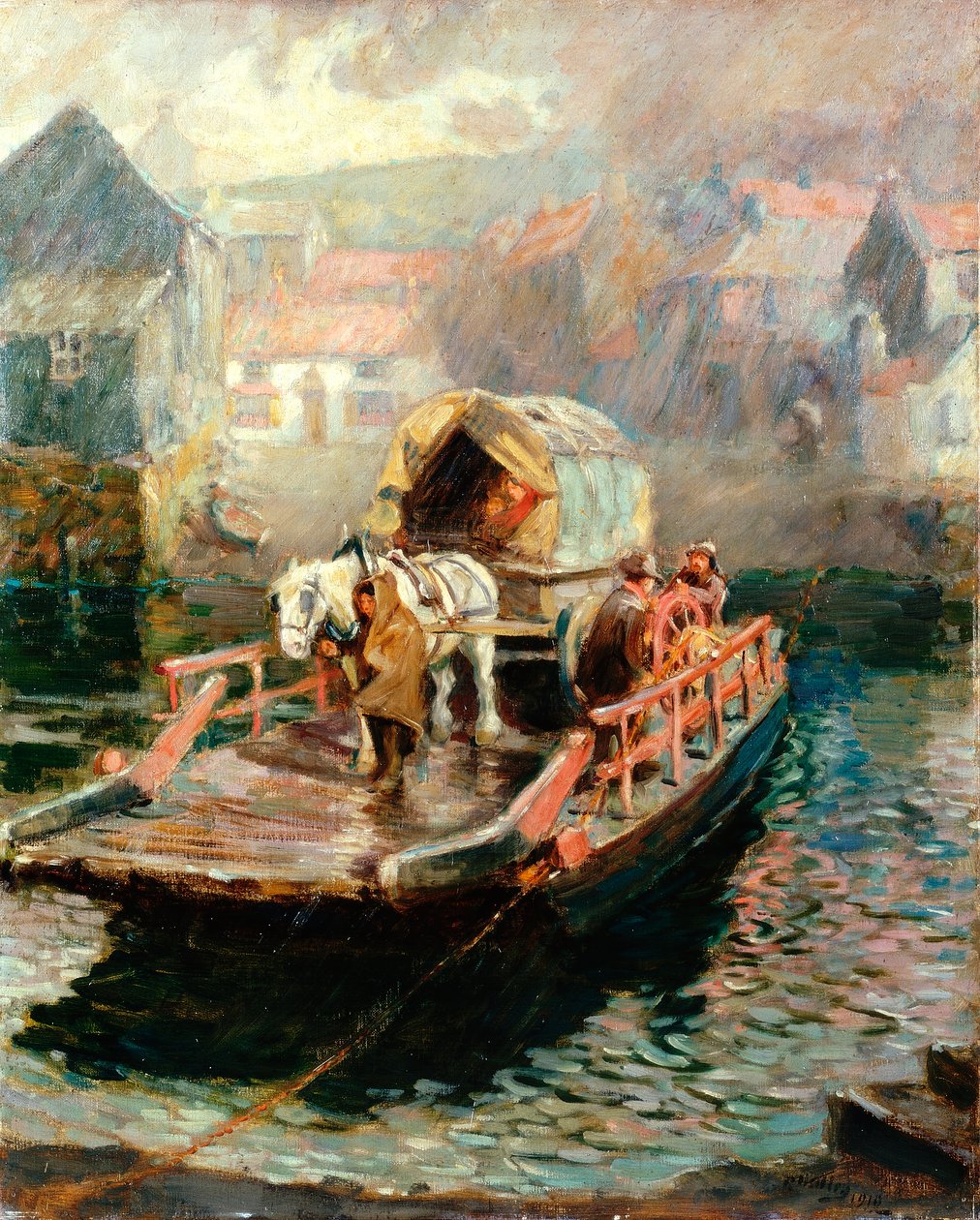 Hylton Ferry, 1910 od Ralph Hedley