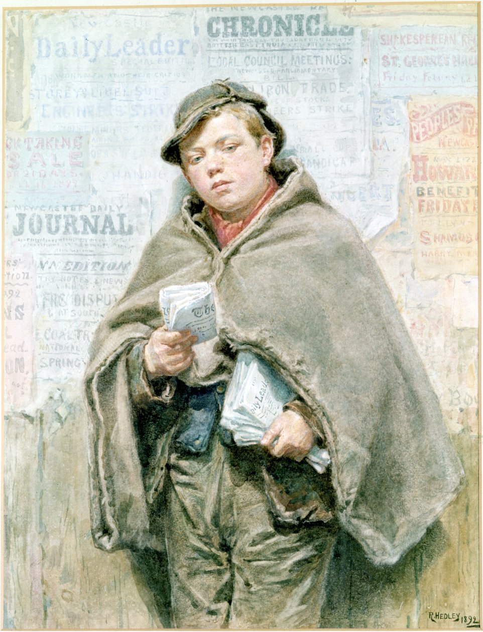 The Newsboy (barva těla) od Ralph Hedley
