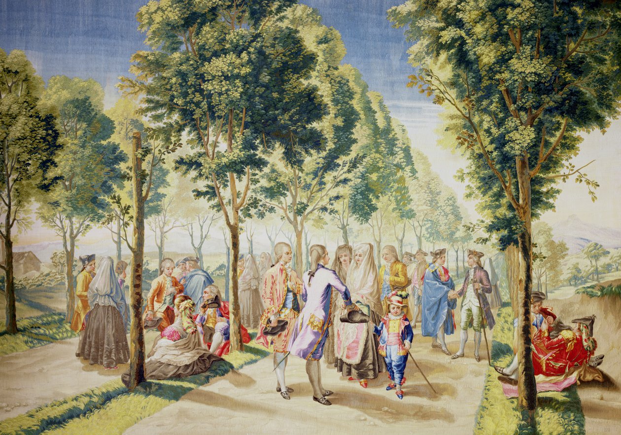 Paseo de las Delicias, Madrid (tapisérie) (viz také 488630) od Ramon Bayeu y Subias