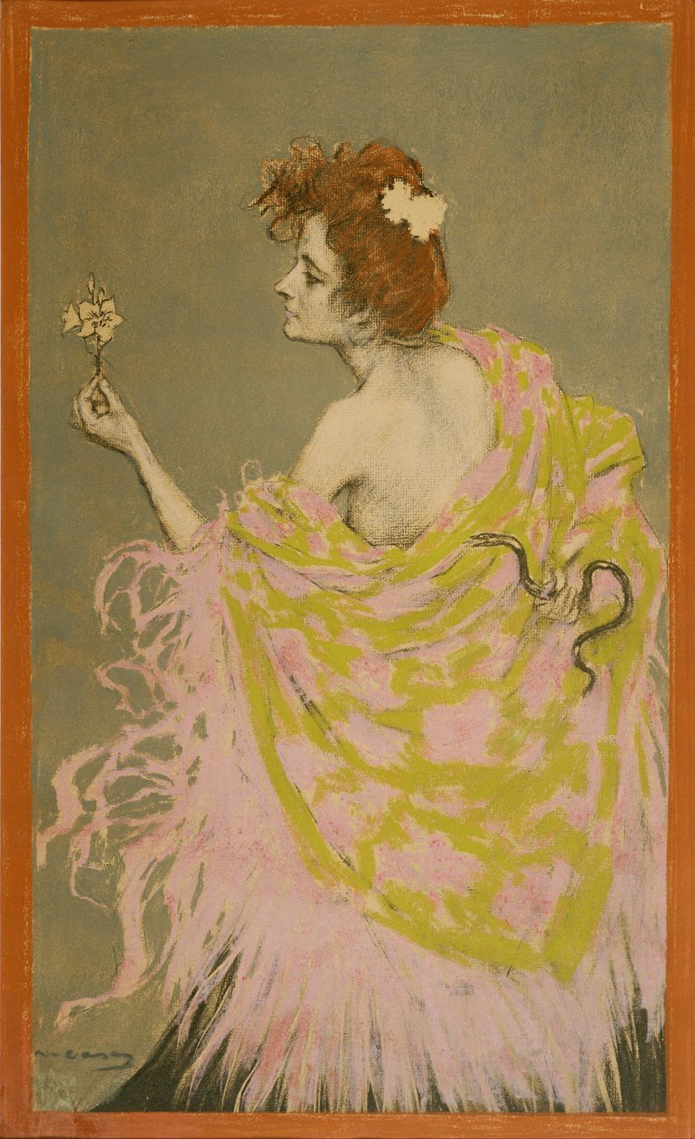 Originální design plakátu Sífilis od Ramon Casas i Carbo