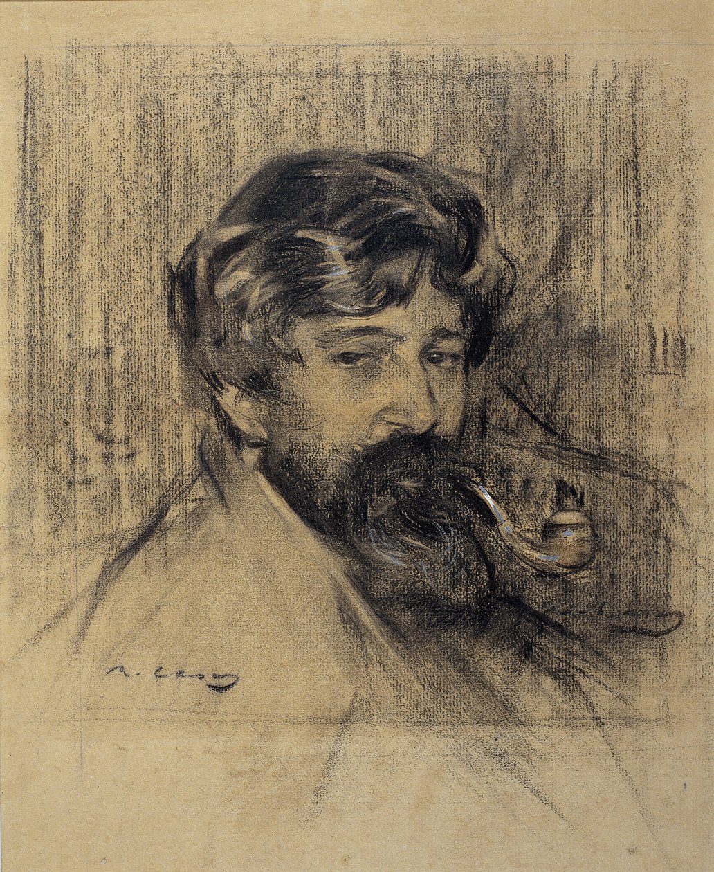 Portrét Santiaga Rusiñola od Ramon Casas i Carbo