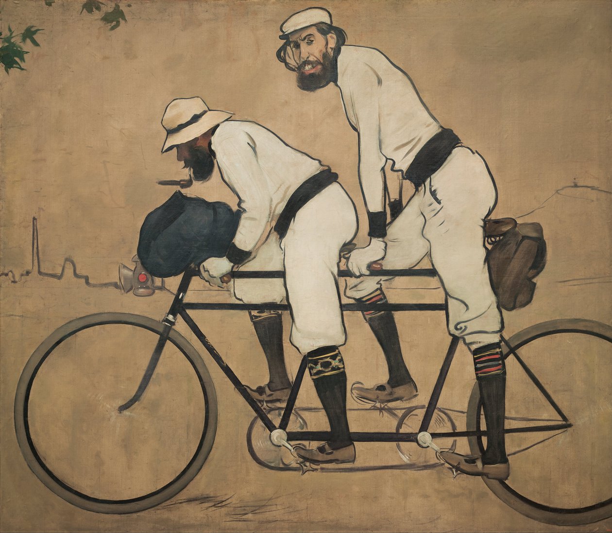 Ramon Casas a Pere Romeu na tandemu od Ramon Casas i Carbo