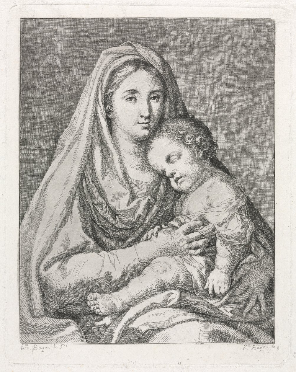 Madonna a dítě (po Francisco Bayeu y Subias) od Ramon Bayeu y Subias