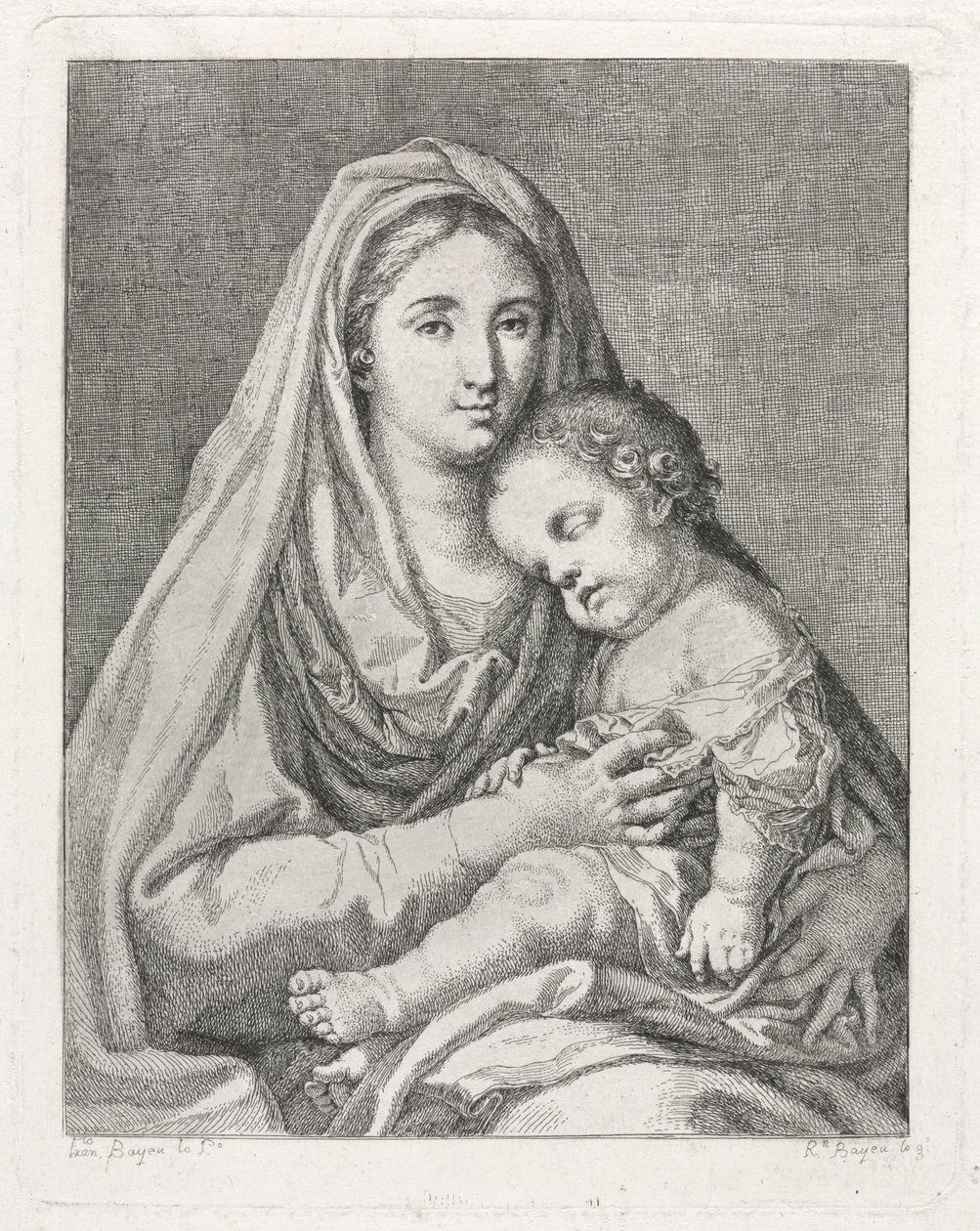 Madonna a dítě po Franciscu Bayeu y Subias. od Ramon Bayeu y Subias