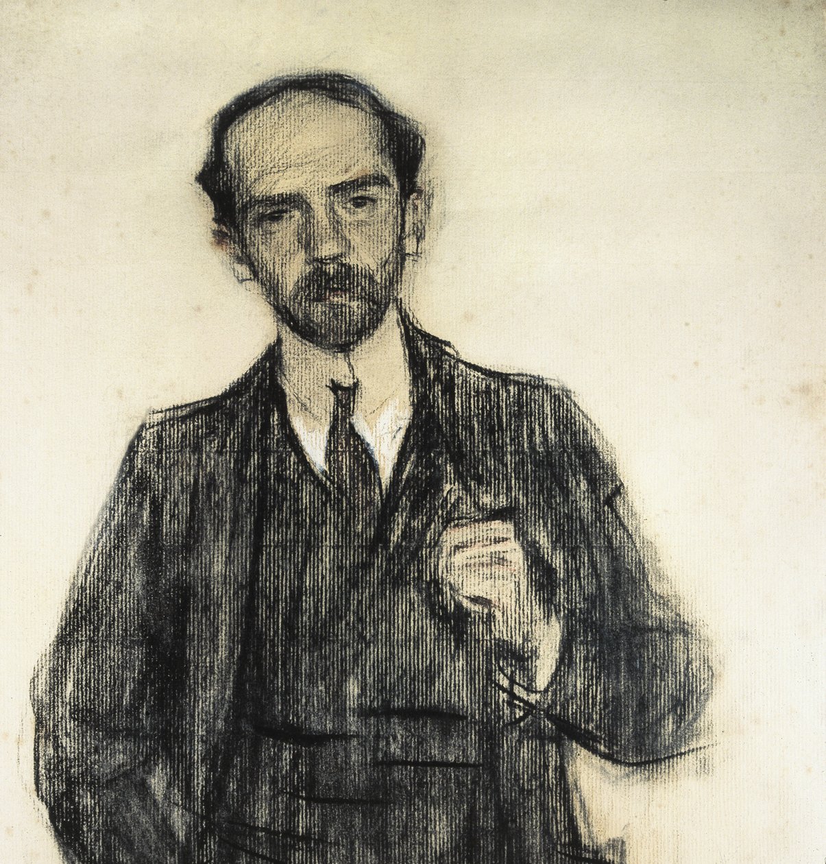 Portrét Pio Baroja. c.1904 - 1905 (kresba) od Ramón Casas