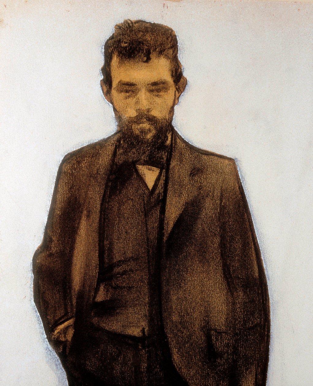 Portrét Amadea Vivese (1871-1932), skladatel (pastel) od Ramon Casas i Carbo