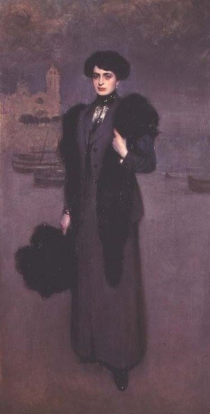Portrét Dolores Vidalové od Ramon Casas i Carbo