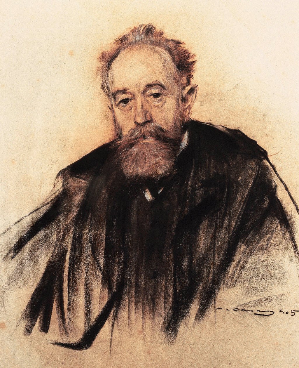 Portrét španělského malíře a politika Aureliana de Beruete (1845-1912) od Ramon Casas i Carbo
