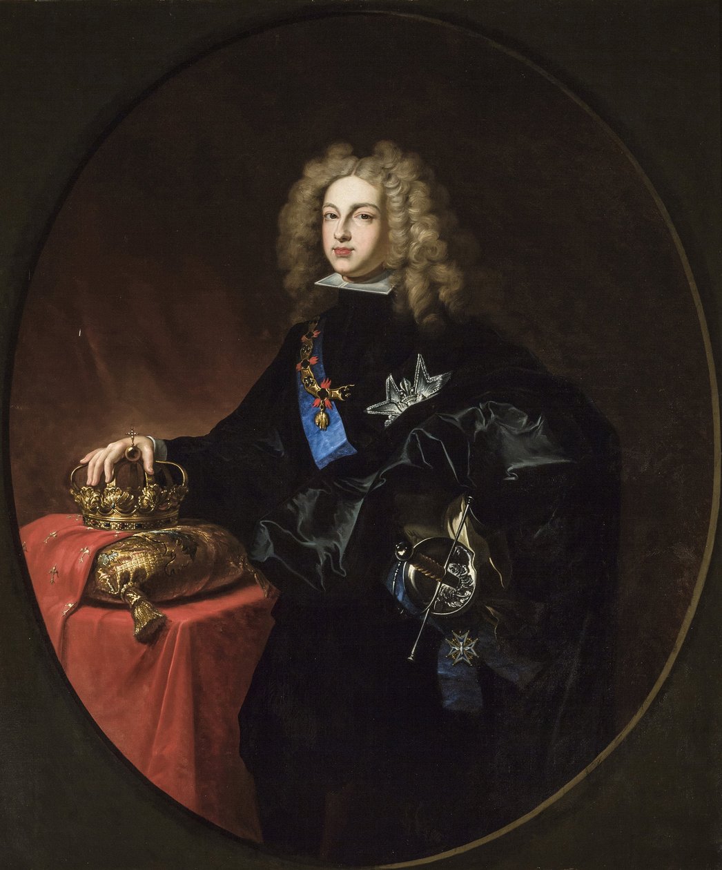 Philip V (španělský král) - akademické umění: Portrét Filipa V. (1683-1746), španělského krále od Mosquery Ruiz-Vidal, Ramon (1842-1908) od Ramon Mosquera Ruiz Vidal