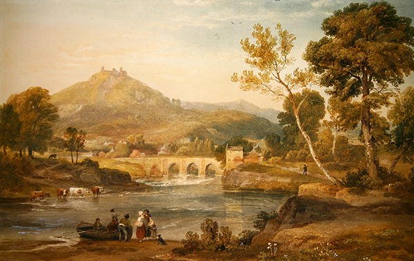 Llangollen, Wales (akvarel na papíře) od Ramsay Richard Reinagle