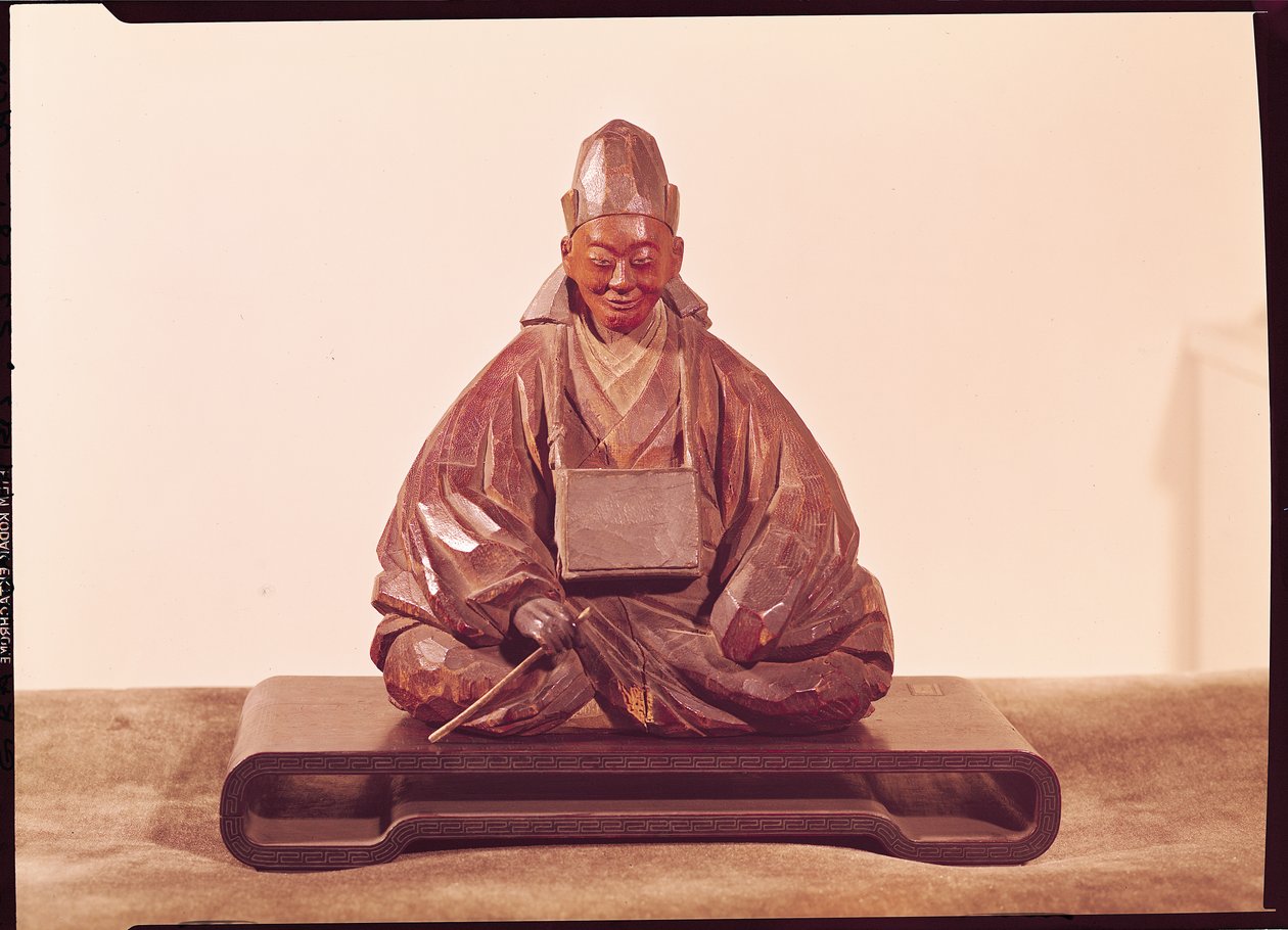 Sedící socha Basho (1644-94) Období Edo (1603-1868) (dřevo) od Ran Koo