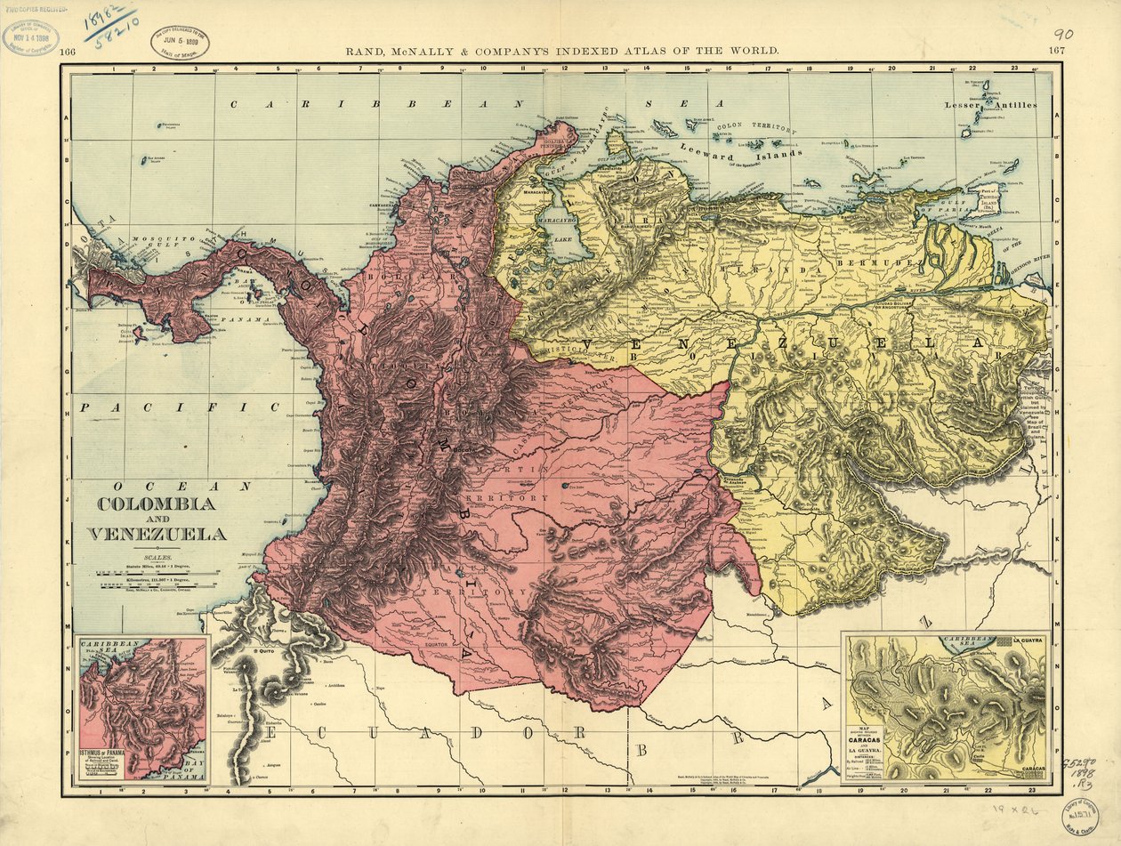 Kolumbie a Venezuela. LOC 2003627059 od Rand McNally and Company