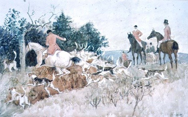 Fox Hunting: Going to Cover, 19. století od Randolph Caldecott